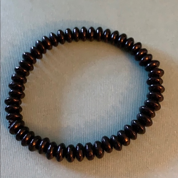 Black Glass Bead Bracelet - Picture 2 of 2
